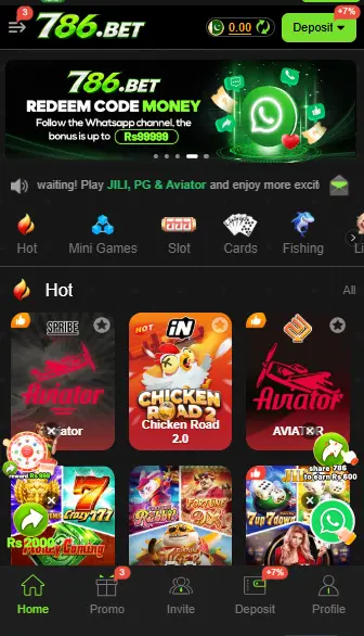 786Bet Game account dashboard and features