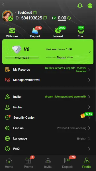 786Bet Game deposit and withdrawal section