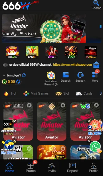 666W Game account dashboard and features