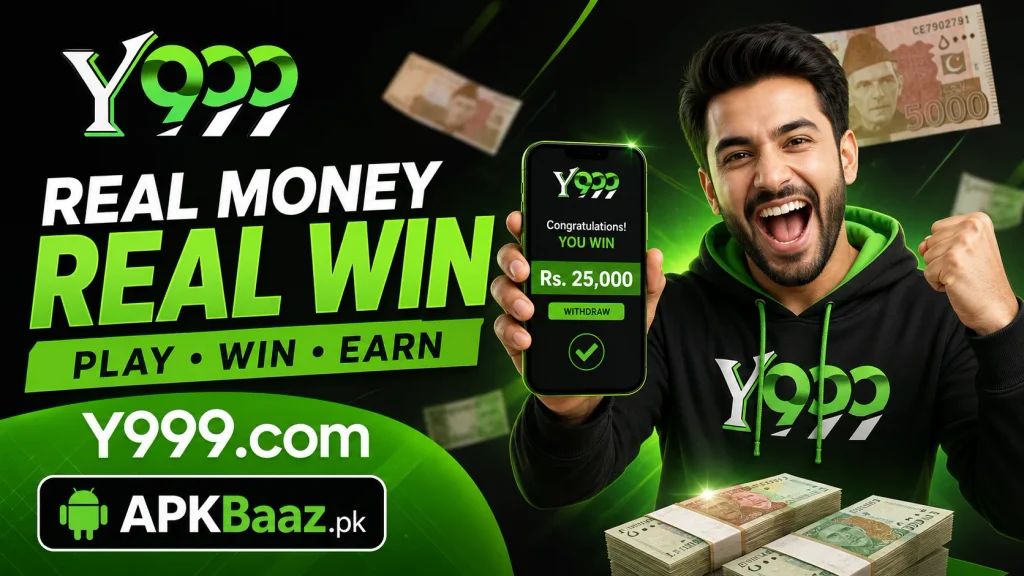 Y999 Game APK home screen on Android